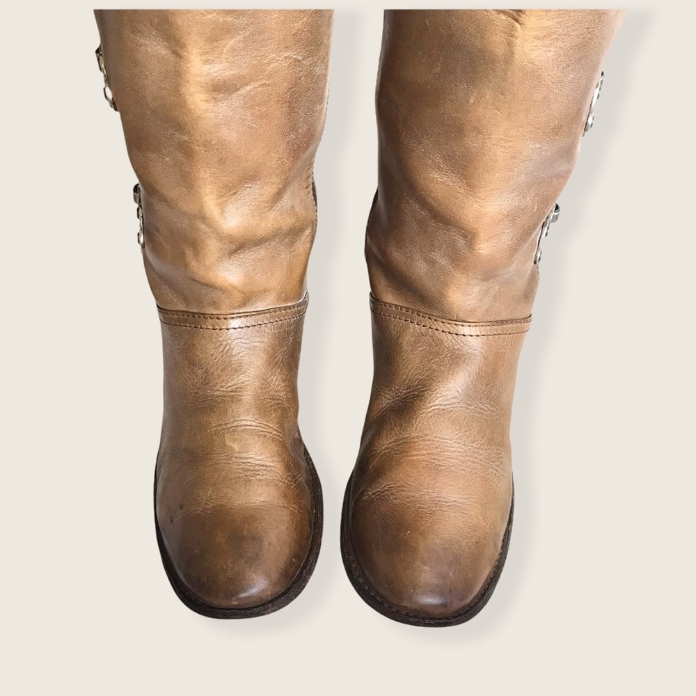 RARE Frye Paige Clovertab Vintage Leather Boots - Picture 4 of 16